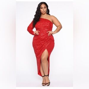 Red Sequin Maxi Dress- Perfect for the Holidays! NWT